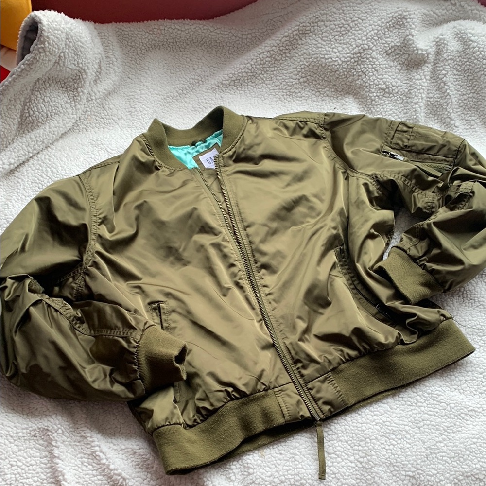Women’s Olive Green Bomber Jacket